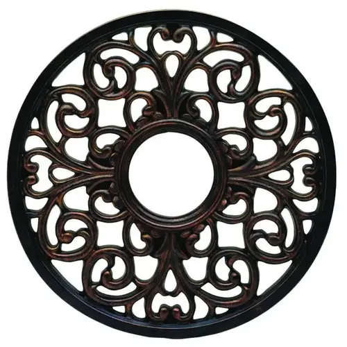 Ceiling Medallion, 16 in Dia, Polyurethane, Antique Bronze, For: Ceiling Fans Ceiling Medallion, 16 in Dia, Polyurethane, Antique Bronze, For: Ceiling Fans