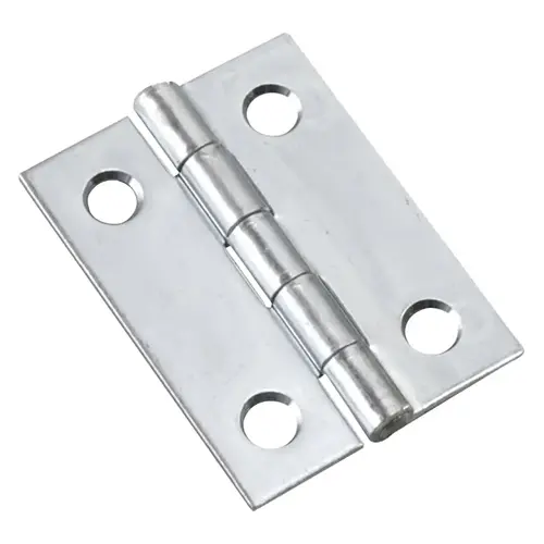 Butt Hinge, 2 in H Frame Leaf, 1/16 in Thick Frame Leaf, Steel, Zinc, Non-Removable Pin, Mortise Mounting Butt Hinge, 2 in H Frame Leaf, 1/16 in Thick Frame Leaf, Steel, Zinc, Non-Removable Pin, Mortise Mounting