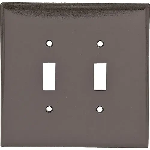Wallplate, 5-1/4 in L, 5.31 in W, 2 -Gang, Thermoset, Brown - pack of 10 Wallplate, 5-1/4 in L, 5.31 in W, 2 -Gang, Thermoset, Brown - pack of 10
