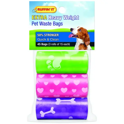 Dog Waste Bag Refill, 45 Count, 3 Rolls Dog Waste Bag Refill, 45 Count, 3 Rolls