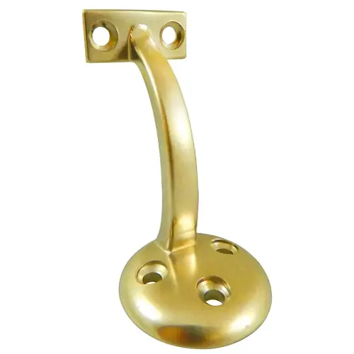 Long-Stem Handrail Bracket, Metal, Brass Long-Stem Handrail Bracket, Metal, Brass