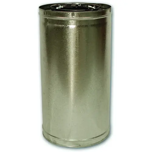 Chimney Pipe, 12-3/8 in OD, 24 in L, Galvanized Steel