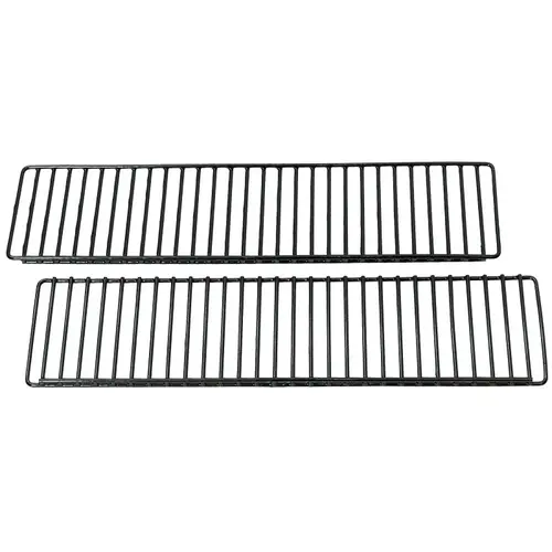 Gravity Warming Rack, 5.275 in L, 22-1/8 in W, Steel, Porcelain-Coated Black