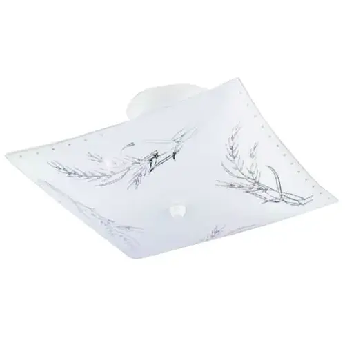 Ceiling Light Fixture, 0.5 A, 120 V, 60 W, 2-Lamp, A19 or CFL Lamp, Metal Fixture Ceiling Light Fixture, 0.5 A, 120 V, 60 W, 2-Lamp, A19 or CFL Lamp, Metal Fixture