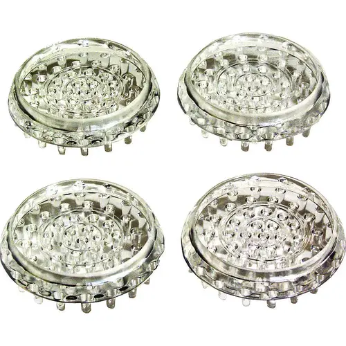 Furniture Glide, Plastic, Clear, Clear, 2-1/4 x 2-1/4 x 5/8 in Dimensions - pack of 4 Furniture Glide, Plastic, Clear, Clear, 2-1/4 x 2-1/4 x 5/8 in Dimensions - pack of 4