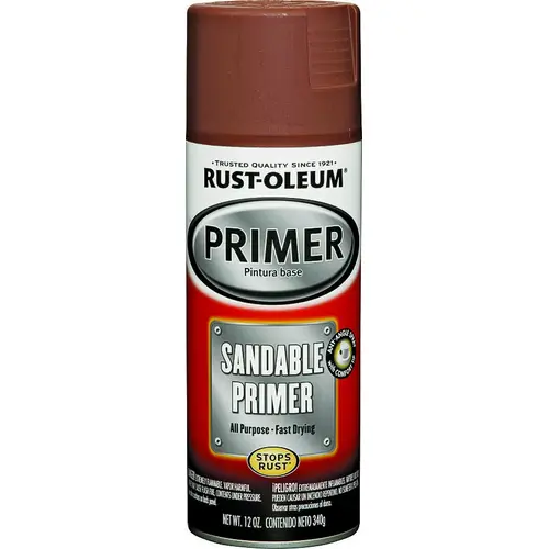 AUTOMOTIVE Sandable Primer Spray, Red, 12 oz, Aerosol Can AUTOMOTIVE Sandable Primer Spray, Red, 12 oz, Aerosol Can