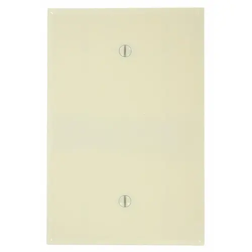 86114 Blank Wallplate, 3-1/2 in L, 5-1/4 in W, 1/4 in Thick, 1 -Gang, Thermoset Plastic, Ivory, Smooth 86114 Blank Wallplate, 3-1/2 in L, 5-1/4 in W, 1/4 in Thick, 1 -Gang, Thermoset Plastic, Ivory, Smooth