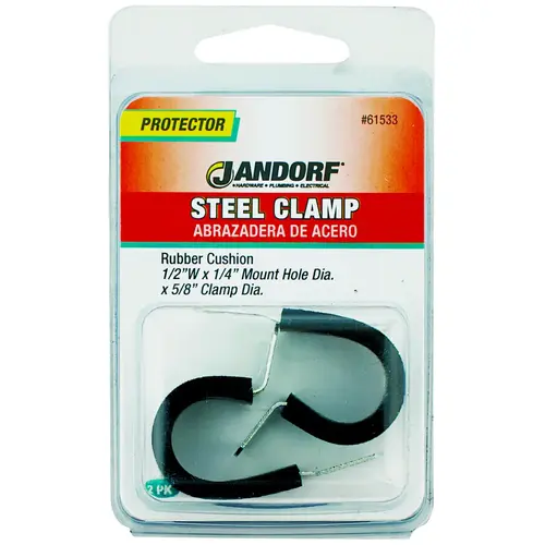 Cushion Clamp, Rubber/Steel, Black Cushion Clamp, Rubber/Steel, Black