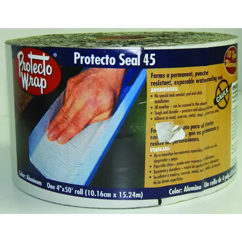 Protecto Seal 45 Membrane Flashing, 50 ft L, 2 in W, Polyethylene, Self-Adhesive Protecto Seal 45 Membrane Flashing, 50 ft L, 2 in W, Polyethylene, Self-Adhesive