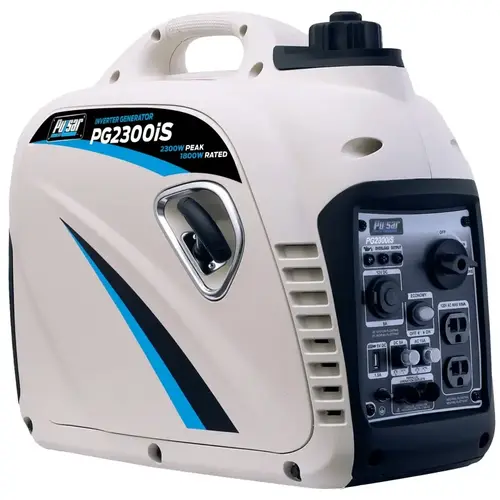 Inverter Generator, 15 A, 12/120 V, 2300 W Output, Gasoline, 1.18 gal Tank, 8 hr Run Time Inverter Generator, 15 A, 12/120 V, 2300 W Output, Gasoline, 1.18 gal Tank, 8 hr Run Time
