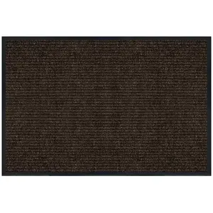 Multy Home 1005379 Platinum MT Utility Floor Mat, 4 ft L, 3 ft W, Ribbed Pattern, Polypropylene Rug, Tan
