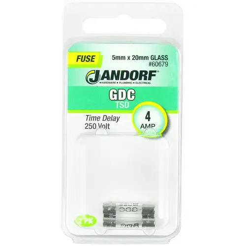 Time Delay Fuse, 4 A, 250 V, 40 A Interrupt, Glass Body Time Delay Fuse, 4 A, 250 V, 40 A Interrupt, Glass Body