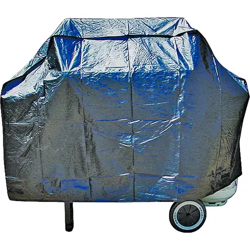 Grill Cover, 18 in W, 34 in H, Vinyl, Black
