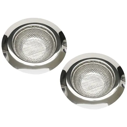 Sink Strainer, Stainless Steel, For: 4-1/2 in Dia Large Kitchen Sink Drain