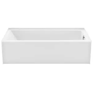 MAAX 106882-R-000-002 Jaxi 6030 Series Bathtub, 49 gal Capacity, 60 in L, 31-1/2 in W, 17-1/2 in H, Alcove Installation White