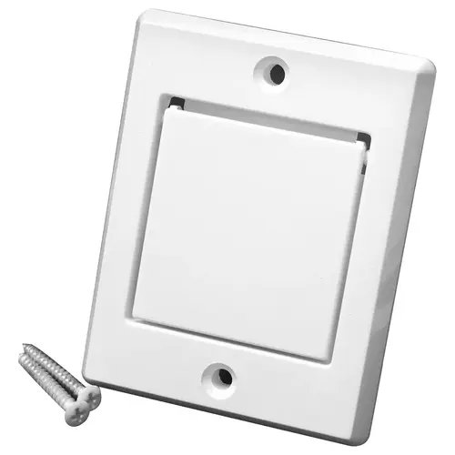 Exterior Exhaust Vent, PVC, White, For: Vacuums Exterior Exhaust Vent, PVC, White, For: Vacuums