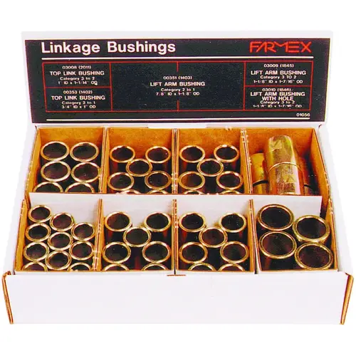 Lift Arm Bushing Assortment, Steel, Zinc Lift Arm Bushing Assortment, Steel, Zinc