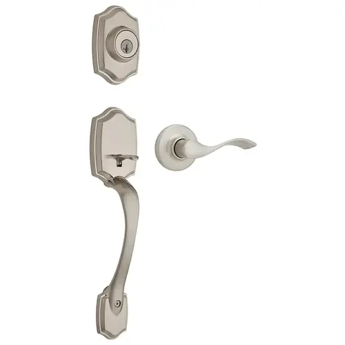 Brentwood x Belmont Series Single-Lock Handleset, 3 Grade, Keyed Key, Satin Nickel, K Keyway Brentwood x Belmont Series Single-Lock Handleset, 3 Grade, Keyed Key, Satin Nickel, K Keyway