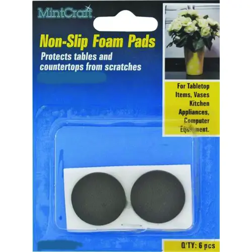 Furniture Gripper Pad, SBR, Black, 1/2 in Dia, 7/64 in Thick, Round - pack of 24 Furniture Gripper Pad, SBR, Black, 1/2 in Dia, 7/64 in Thick, Round - pack of 24