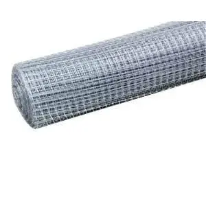 QUEST PN48 Chicken Wire Mesh, 50 ft L, 4 ft W, 1/2 x 1/2 in Mesh, Plastic, Silver