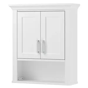 Foremost HOWW2428 Hollis Bathroom Cabinet, 2-Door, 1-Shelf, Wood, White