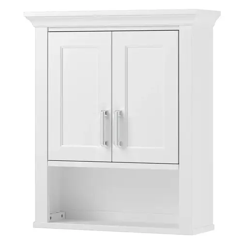 Hollis Bathroom Cabinet, 2-Door, 1-Shelf, Wood, White