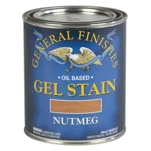 GENERAL FINISHES NQ Gel Stain, Nutmeg, Liquid, 1 qt, Can