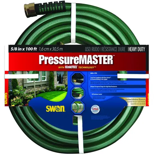 SN7958100 Garden Hose, 100 ft L, Green