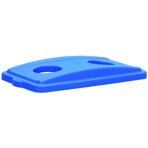 Wall Hugger Receptacle Lid, Plastic, Blue Wall Hugger Receptacle Lid, Plastic, Blue