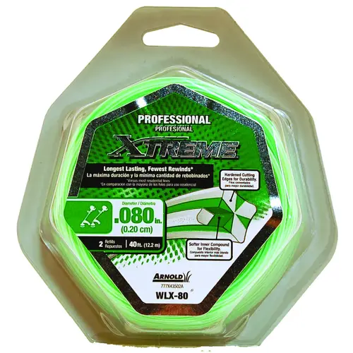Professional Trimmer Line, 0.08 in Dia, 40 ft L, Monofilament Professional Trimmer Line, 0.08 in Dia, 40 ft L, Monofilament