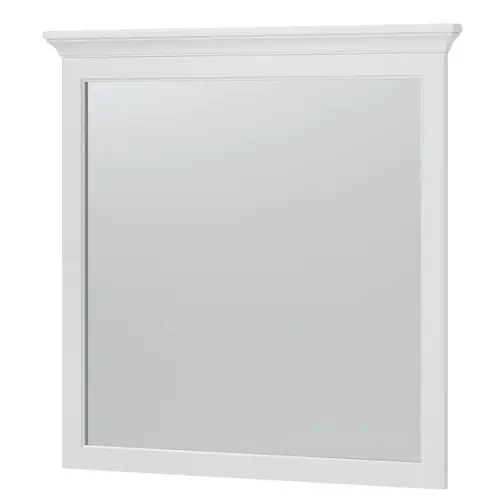 Hollis Series Framed Mirror, 32 in L, 32 in W, White Frame