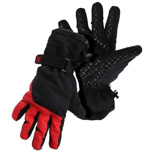 016203X Winter Gloves, XL, Elastic Wrist Cuff, Silicone, Black Pair 016203X Winter Gloves, XL, Elastic Wrist Cuff, Silicone, Black Pair