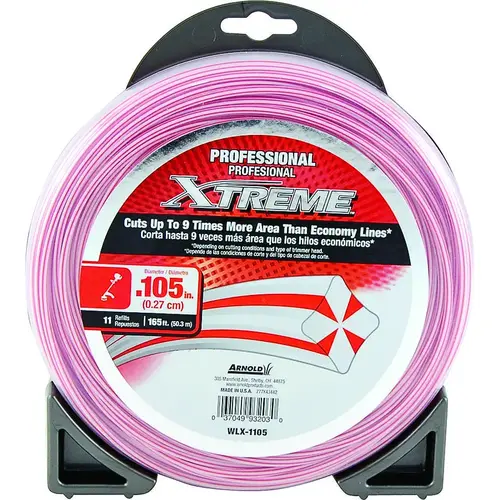 Professional Trimmer Line, 0.105 in Dia, 165 ft L, Monofilament Professional Trimmer Line, 0.105 in Dia, 165 ft L, Monofilament