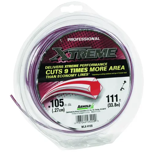 Professional Trimmer Line, 0.105 in Dia, 90 ft L, Monofilament Professional Trimmer Line, 0.105 in Dia, 90 ft L, Monofilament