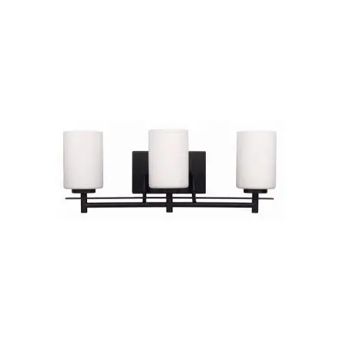 Vanity Light, 100 W, 3-Lamp, A Lamp, Steel Fixture, Oil-Rubbed Bronze Fixture