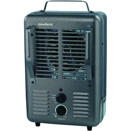 Deluxe Portable Utility Heater, 12.5 A, 120 V, 1300/1500 W, 2-Heating Stage, Gray