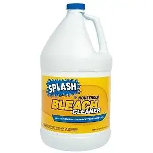 SPLASH PRODUCTS INC 269027-28 Household Bleach, 1 gal, Liquid, Slight Chlorine Yellow