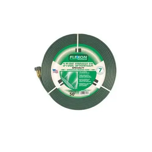 Sprinkler Hose, 50 ft L, Vinyl, Green