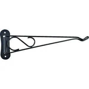 Landscapers Select GB0203L Swivel Plant Bracket, 10-3/8 L, Steel, Black, Wall Mount Mounting