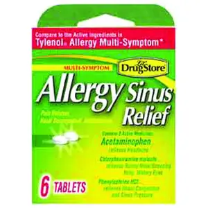 Lil' Drug Store Products, Inc 20-366715-97273-0-XCP6 Sinus Relief, 6 CT, Tablet - pack of 6