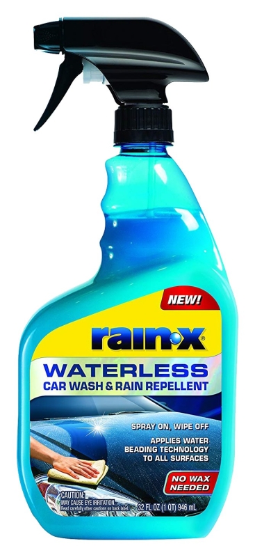 Rain-X 620100W Waterless Car Wash and Rain Repellent, 32 fl-oz Spray Bottle, Liquid, New Car Opaque White