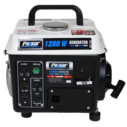 Generator, 4 A, 120 VAC/12 VDC, Non-Leaded Gasoline/Oil Mixture, 1.1 gal Tank, 9 hr Run Time Generator, 4 A, 120 VAC/12 VDC, Non-Leaded Gasoline/Oil Mixture, 1.1 gal Tank, 9 hr Run Time