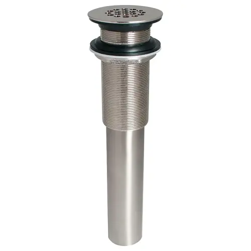 Open Grid Sink Drain, 1-1/4 in Connection, Brass, Brushed Nickel Open Grid Sink Drain, 1-1/4 in Connection, Brass, Brushed Nickel