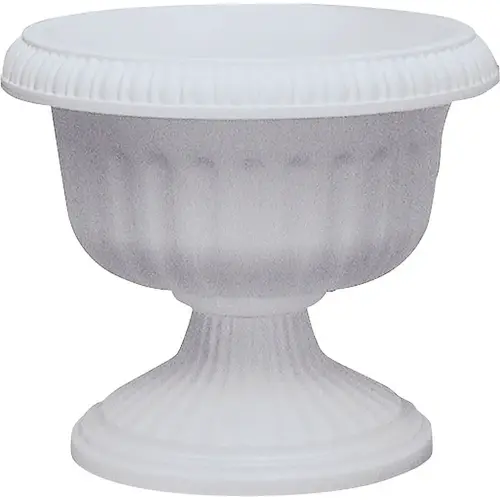 Urn Planter, 17.63 in W, 17.63 in D, Plastic, Stone Urn Planter, 17.63 in W, 17.63 in D, Plastic, Stone