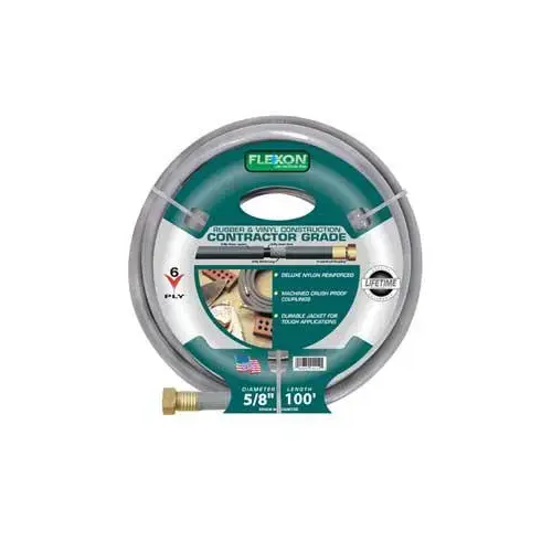 Garden Hose, 5/8 in, 60 ft L, Rubber/Vinyl