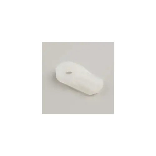 Single Turn Button, Nylon, 7/8 in L x 7/16 in W x 1/8 in THICK Dimensions White