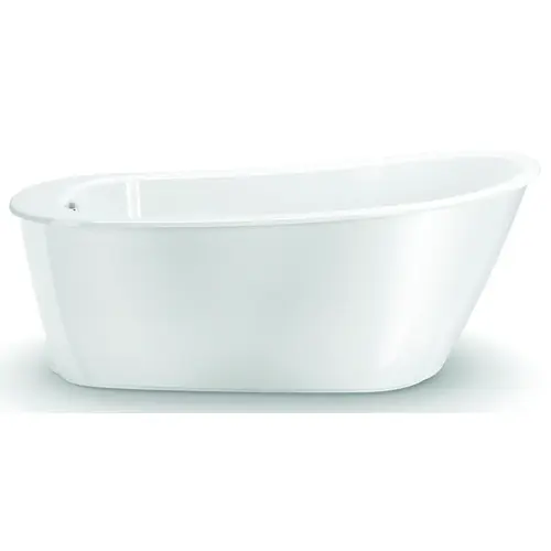 Sax Bathtub, 38 to 44 gal Capacity, 60 in L, 32 in W, 25 in H, Free-Standing Installation, White Sax Bathtub, 38 to 44 gal Capacity, 60 in L, 32 in W, 25 in H, Free-Standing Installation, White