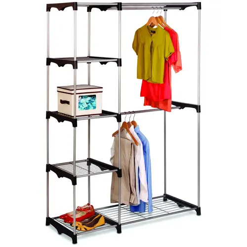 WRD-02124 Free-Standing Closet, 45-1/4 in L, 19.7 in W, Plastic/Steel Chrome WRD-02124 Free-Standing Closet, 45-1/4 in L, 19.7 in W, Plastic/Steel Chrome