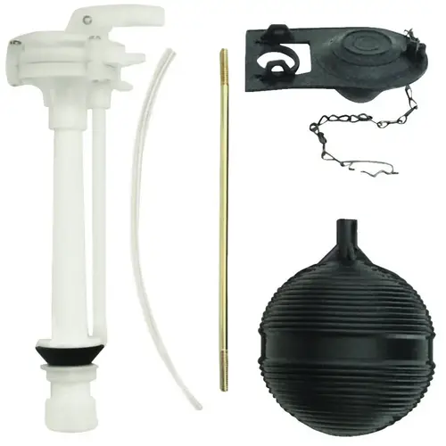 Economy Toilet Tank Repair Kit, 1 Set-Piece, Black/White Economy Toilet Tank Repair Kit, 1 Set-Piece, Black/White