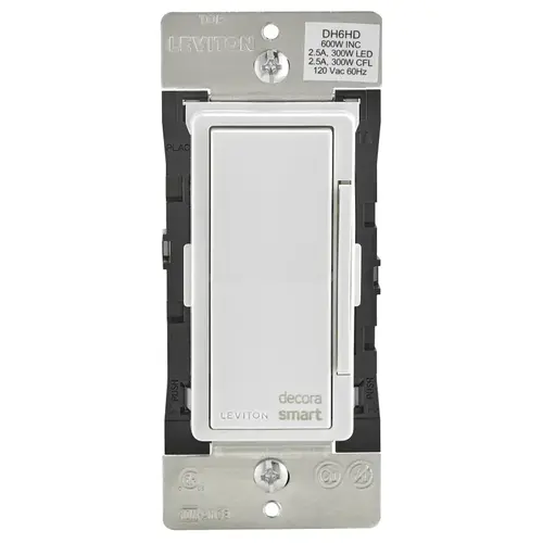 DH6HD-R02-2RW Dimmer, 1 -Pole, 3 -Way, 120 V, 60 Hz, HomeKit, Hardwired, Light Almond/White DH6HD-R02-2RW Dimmer, 1 -Pole, 3 -Way, 120 V, 60 Hz, HomeKit, Hardwired, Light Almond/White